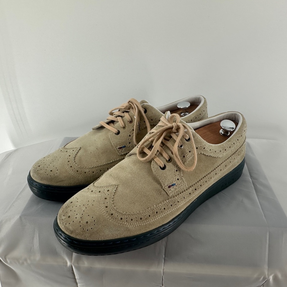 Paul Smith Jeans Beige Wingtip Beige Suede Sneakers
